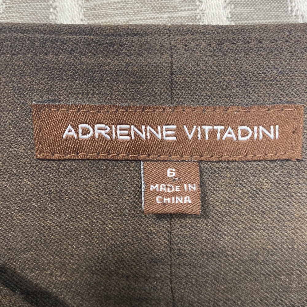 Adrienne Vittadini Pencil Skirt Fully Lined Size 6 Brown - Picture 3 of 5
